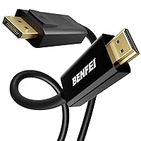 Vista 8 de BENFEI Paquete de 2 cables 4K DisplayPort a HDMI de 6 pies, cable de pantalla unidireccional DP 1.2 de computadora a HDMI 1.4 compatible con HP