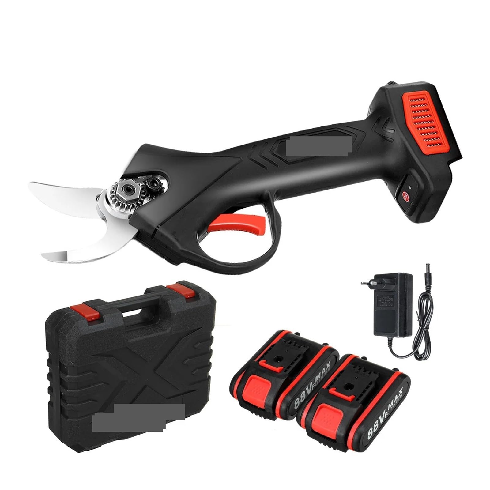 Tijeras de podar eléctricas inalámbricas de 30mm cortador de ramas tijeras for árboles frutales herramientas de podar con 2 baterías,Serie profesional