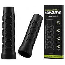 Paddle Gel Grip - 5.25in - Soft Feel - Supports Tennis Elbow, Enhances Grip Strength, Reduces Vibration with Finger Support and Anti-Sweat DesignBlack
