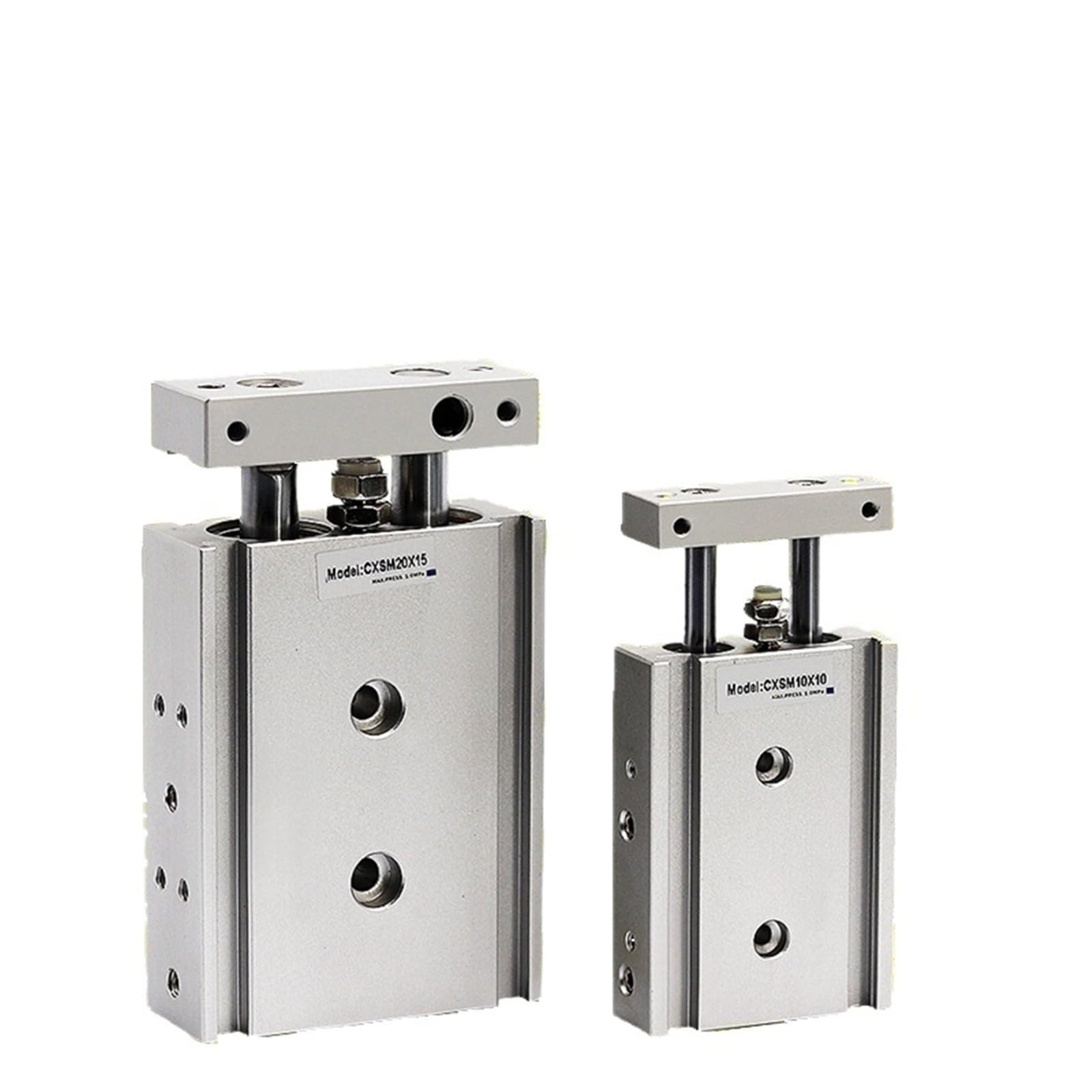 Cilindro neumático CXSM10-100 de doble vástago con carrera de 100mm para automatización lineal