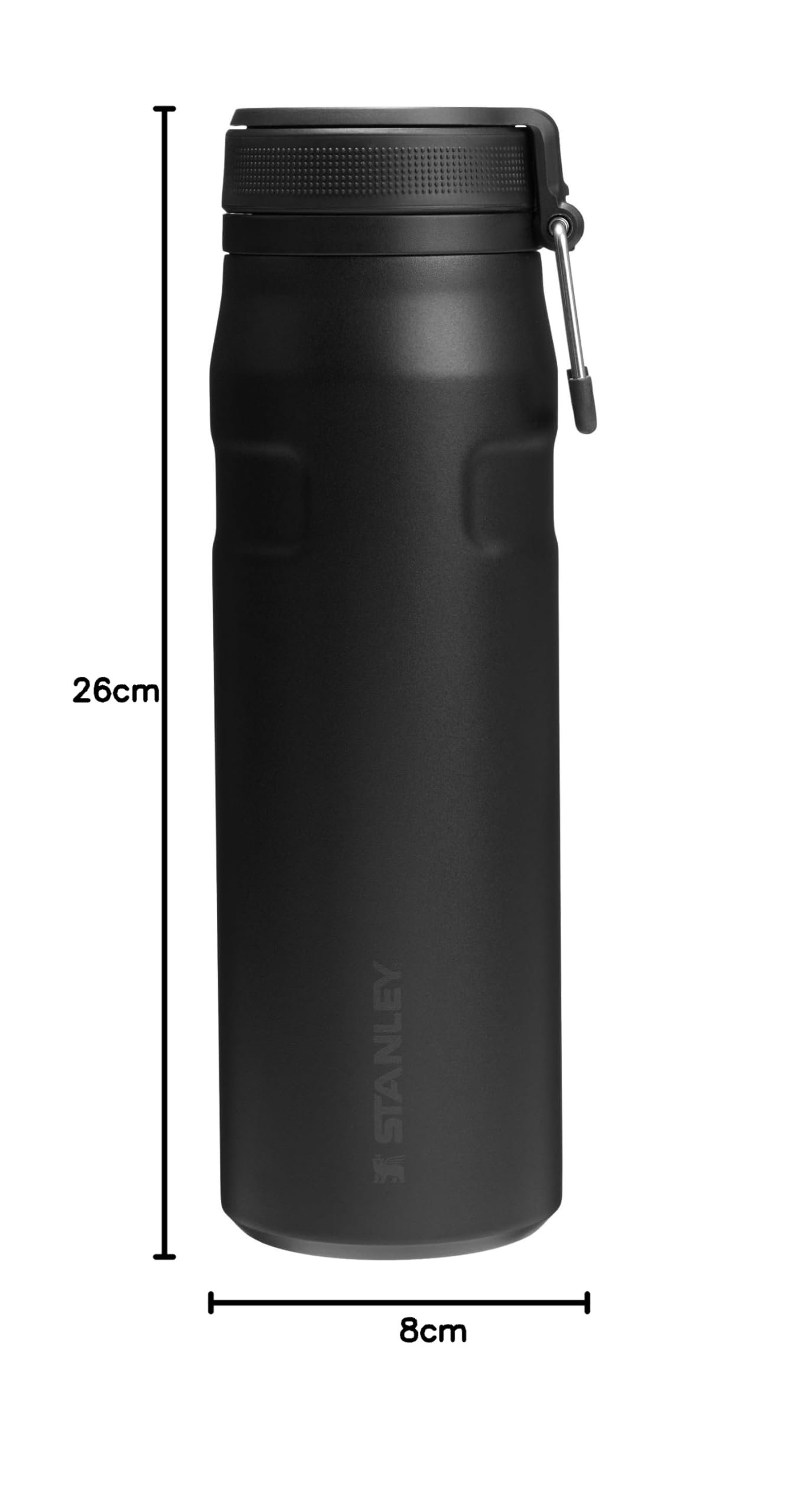 Stanley IceFlow Bottle Twist Flip 0.71L - 17 Horas Fría - Heladas 4 Días - Apta Para Lavavajillas - Botella Agua Acero Inoxidable - Sin BPA - Aislamiento Al Vacío - Black 2.0