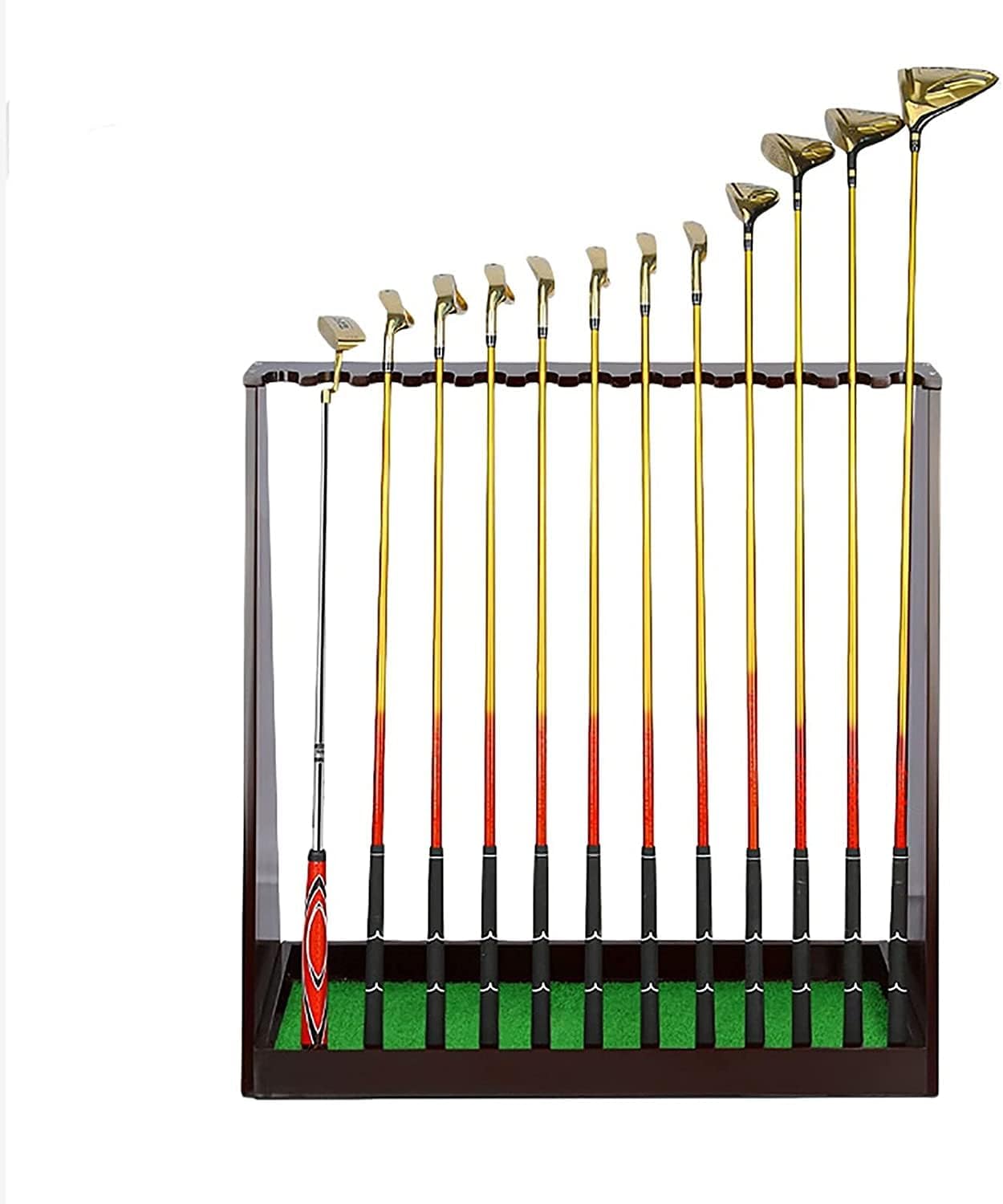 Solid Wood Golf Club Stand Rack 13 Holes, Floorstanding Golf Club Organizer Holder for Gymnasiums