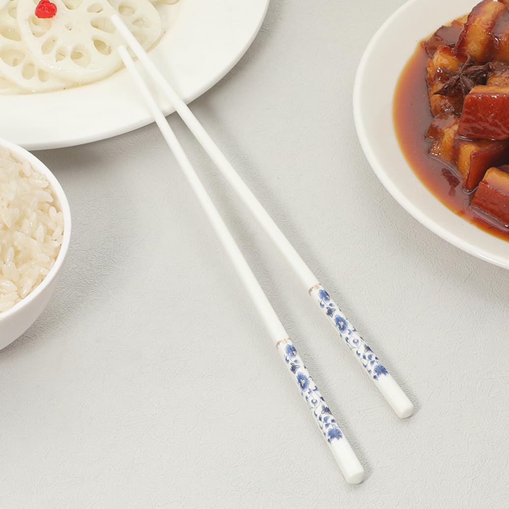 Boissticles en Porcelaine Cadeau De Fleurs avec Boîte-Cadeau, Baguettes Chinoises en Os De La Chine, Baguettes Premium Réutilisables, Lave-Vaisselle À Haute 5 Pairs
