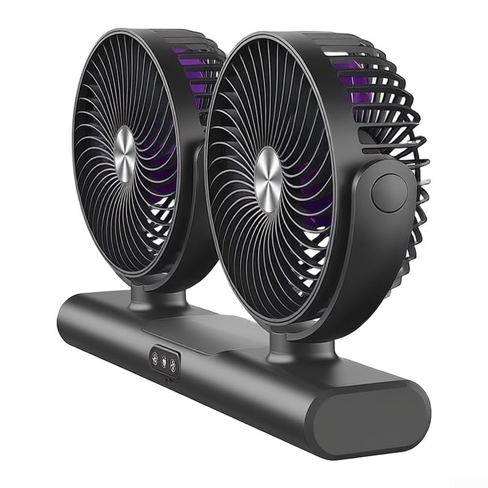 Ventilador USB Silencioso 3000mAh con Nocturna Ventilador USB(Gray)
