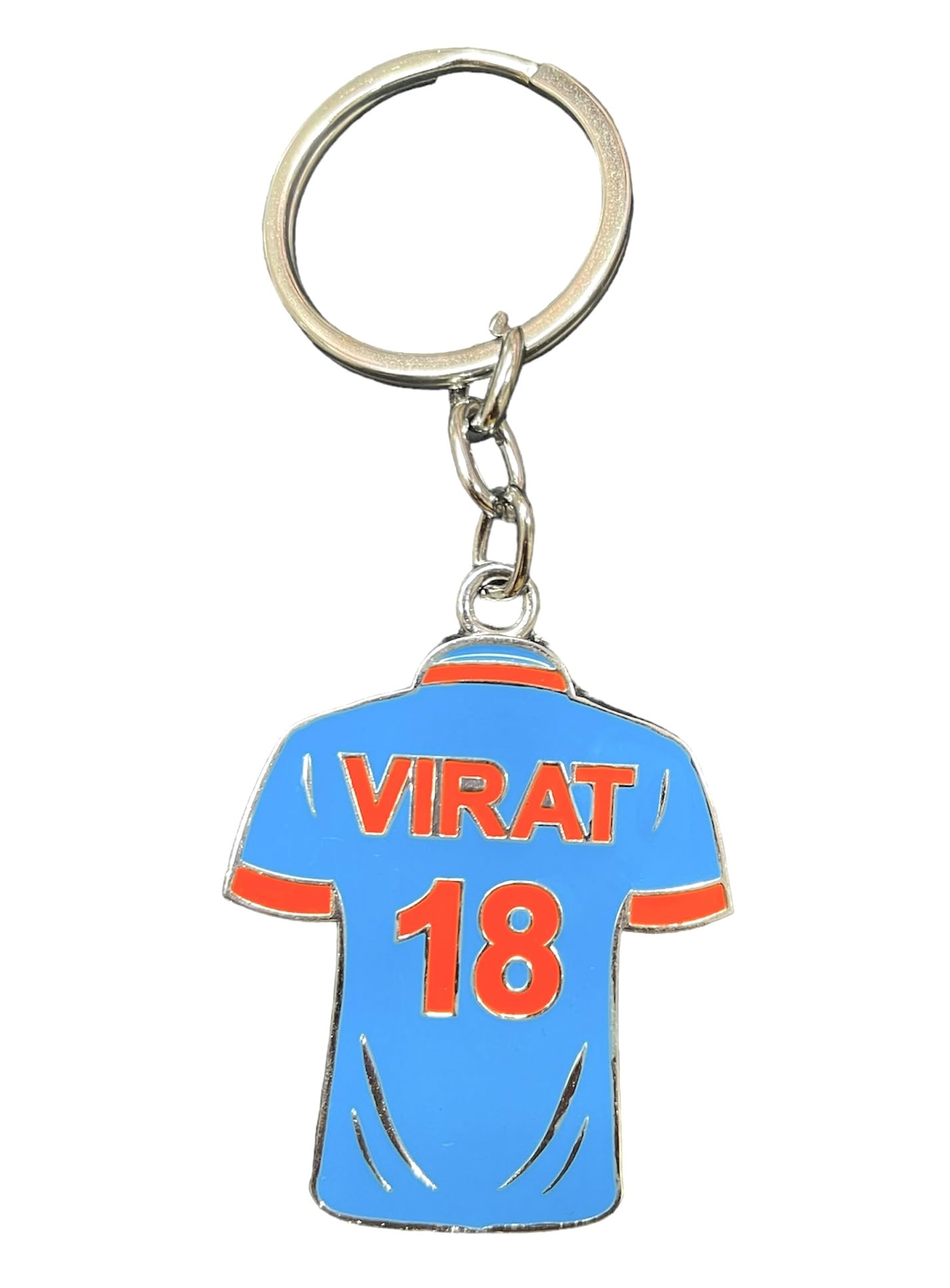 Virat Kohli Indian Cricket jersey Metal Keychain | VK 18 Keychain