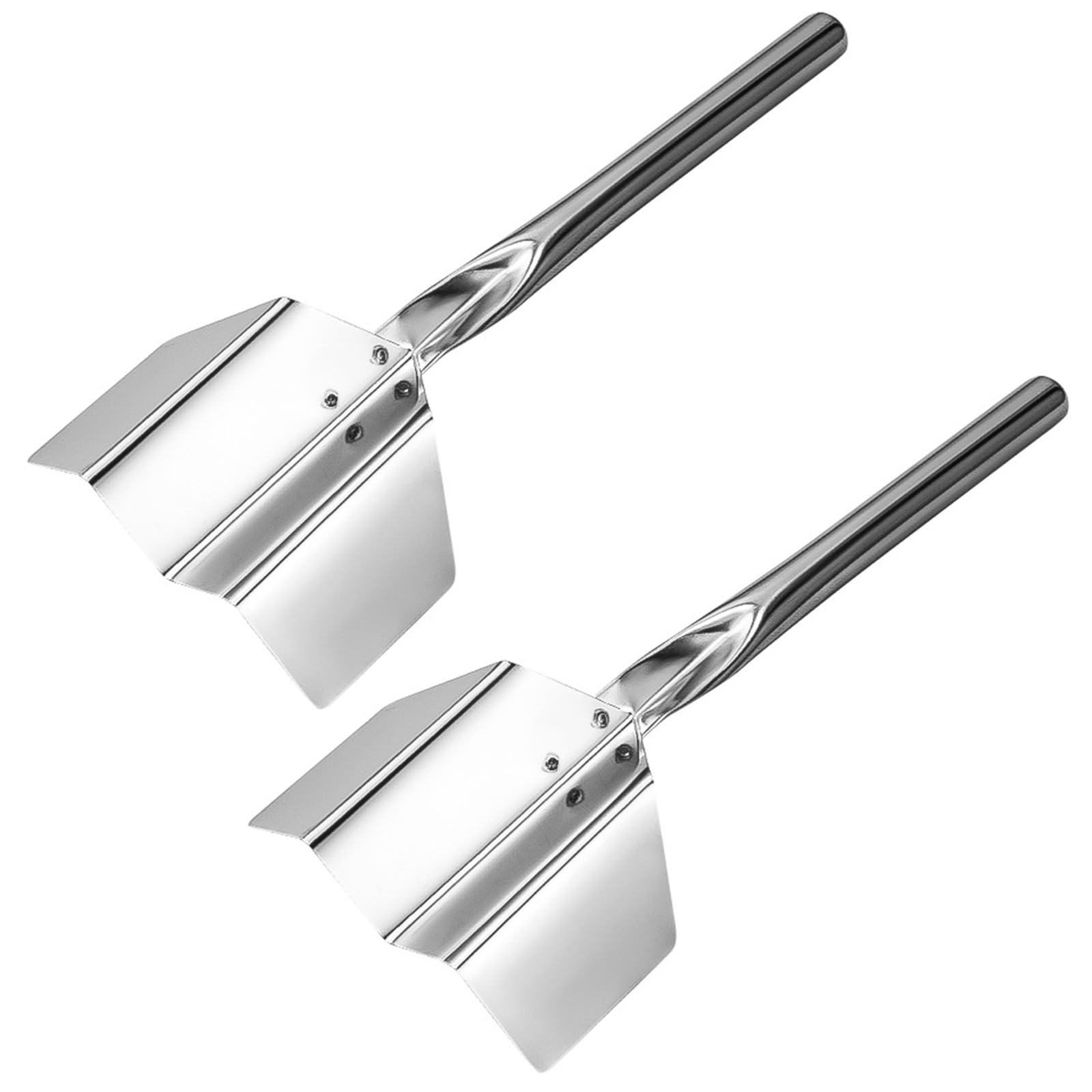 Polished brim resistant material and precise stainless steel angle tool for easy maintenance cleaning, Yin Yang pull scraper