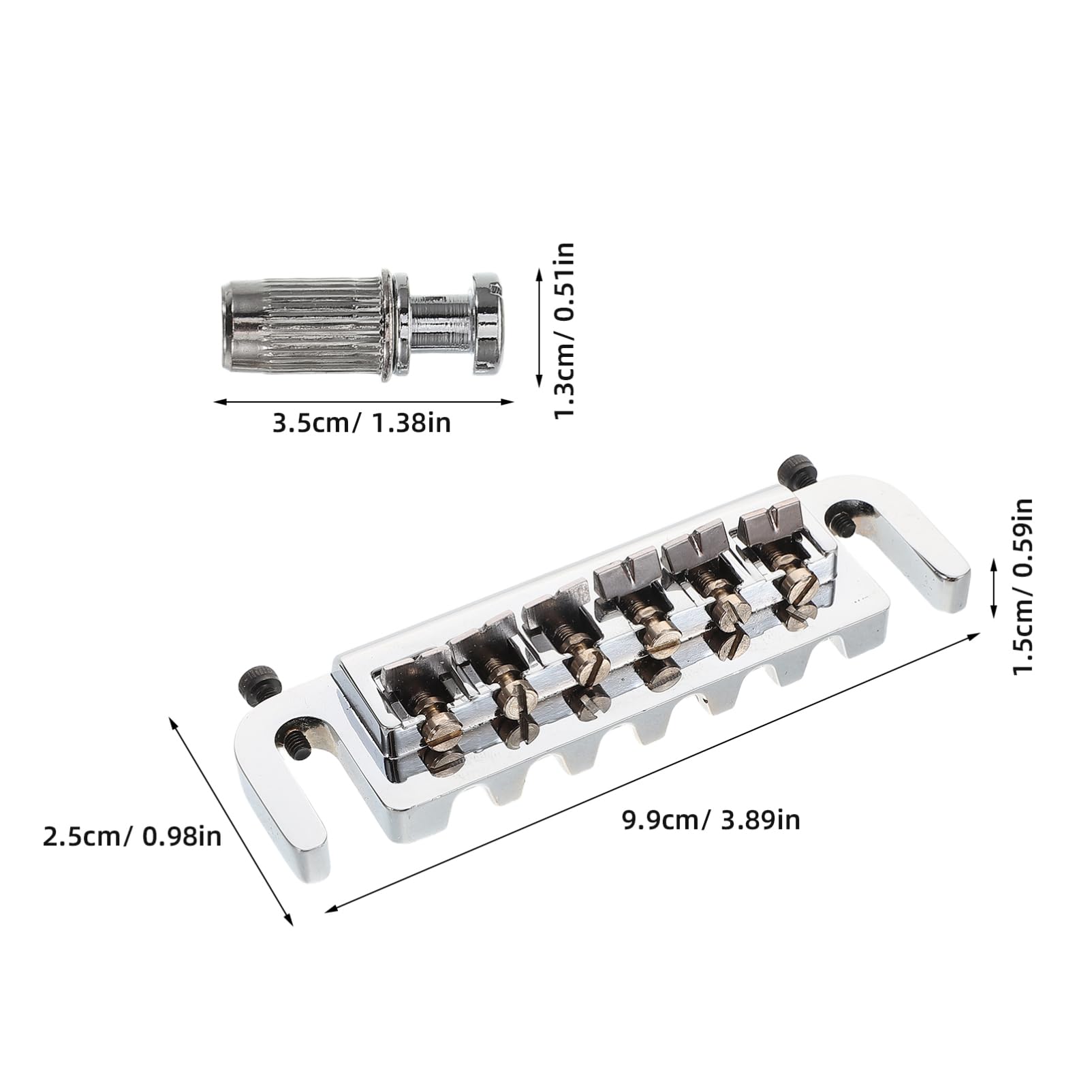 CORHAD 1 Set Electric Guitar Replacement Bridge Tailpiece for Enhancing Tuning Stability and Sound Transmission Quick Install and Practical Bridge Tailpiece Part for Guitars