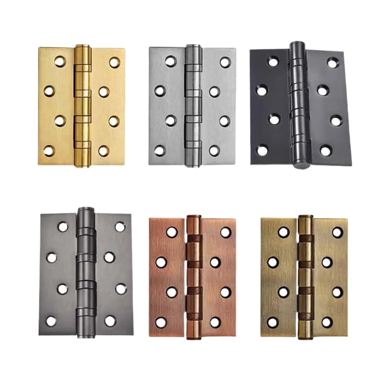 1PCS Stainless Steel Mute Hinge Room Door 4 Inch Bearings Hinges 3mm Thick Heavy Doors Strong Load Furniture Hardware(Brushed Copper)