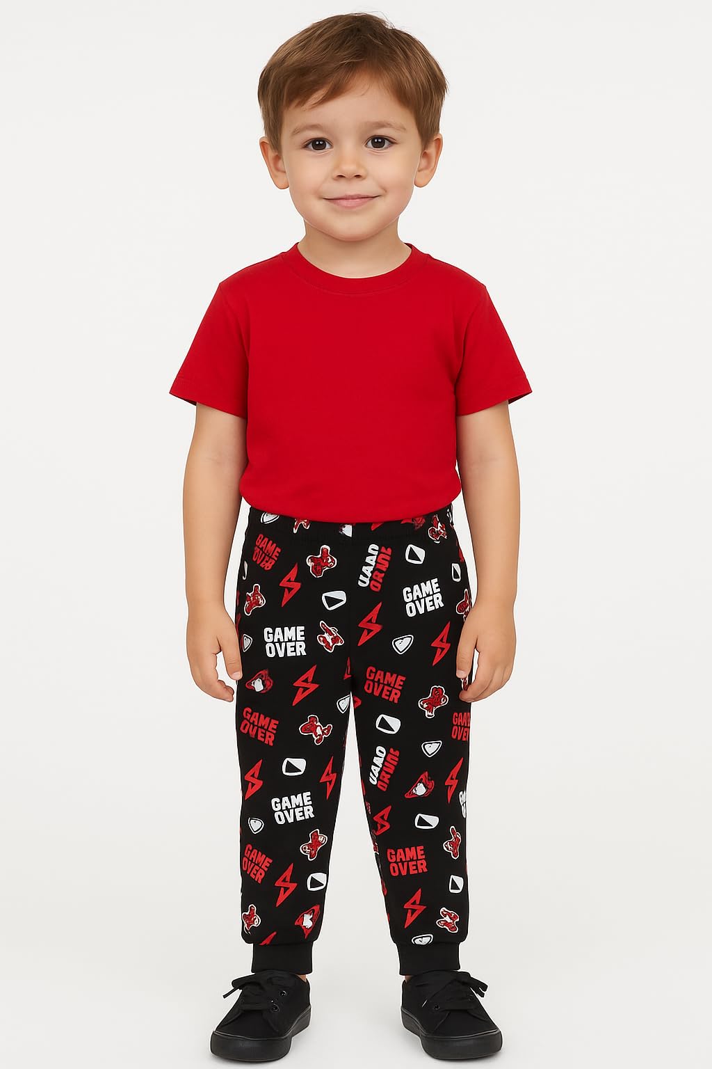 UZARUS Cotton Pyjamas Pants With All Over Print For Baby Boys Unisex (Bright Colors, Regular Fit, Pack Of 5) 3Y To 4Y Multicolour - Pajamas, 3 Years-4 Years 4