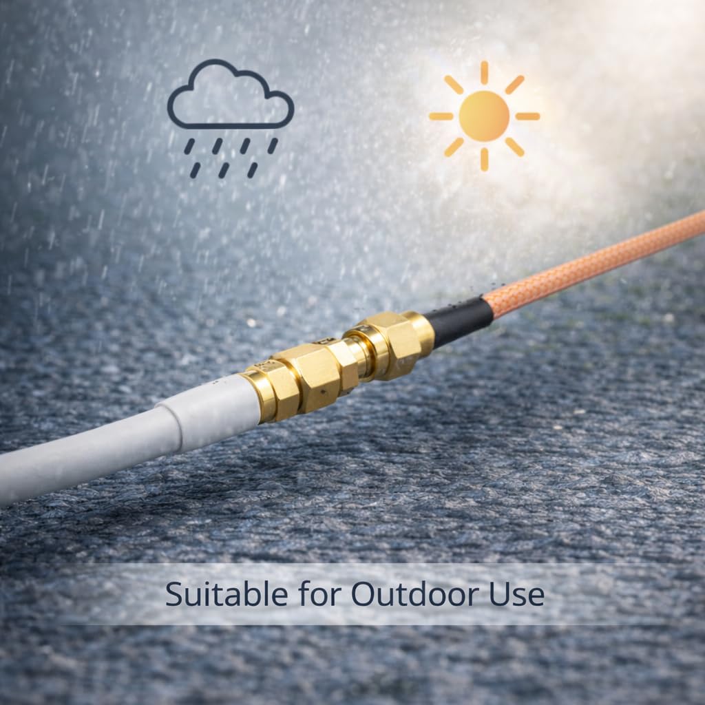 Kit de câbles coaxiaux SMA - Câble d'antenne LTE - Câble d'antenne 3D-FB à faible perte - Ensemble de câbles coaxiaux double avec câble d'extension SMA et câble de cloison SMA pour câble