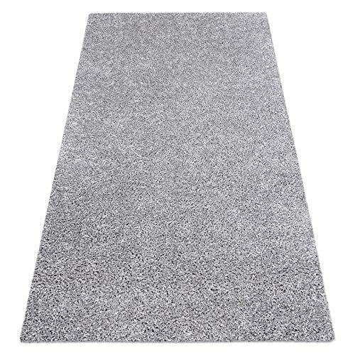 Moquette lavable ILDO tapis moderne de chambre 140x200 cm argent - 2
