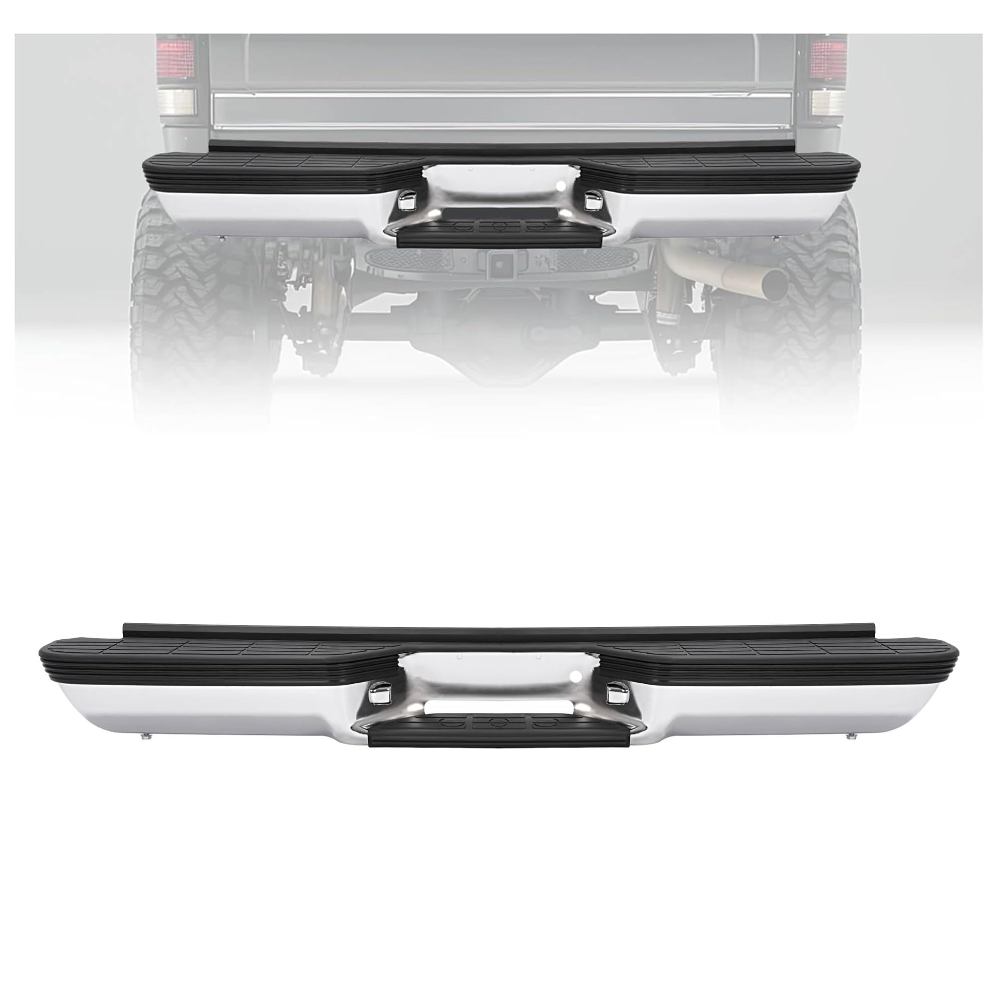 KUAFU Rear Step Bumper Assembly Compatible with 1988-2000
