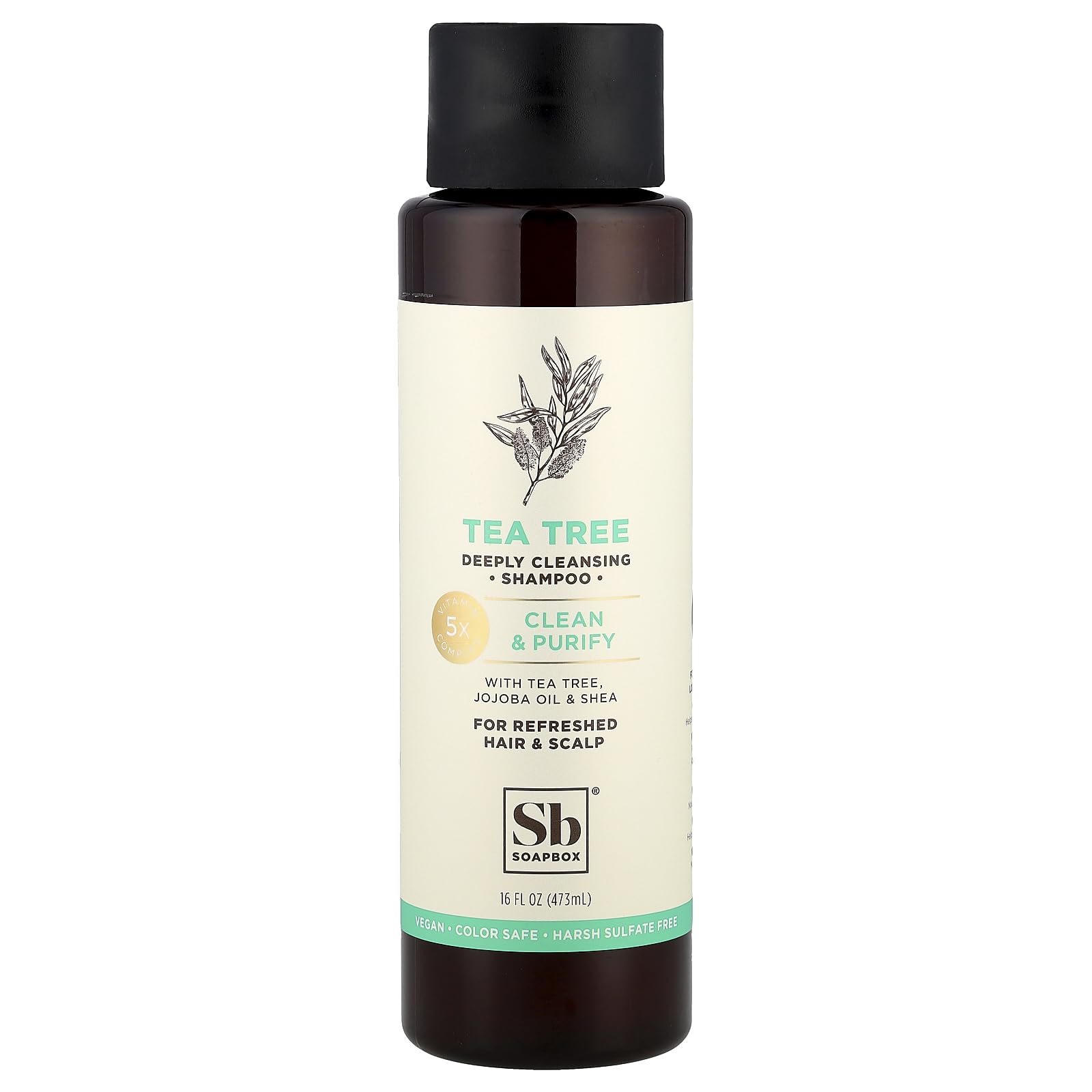 Soapbox Tea Tree Clean & Purity Hair Shampoo, 16 Oz