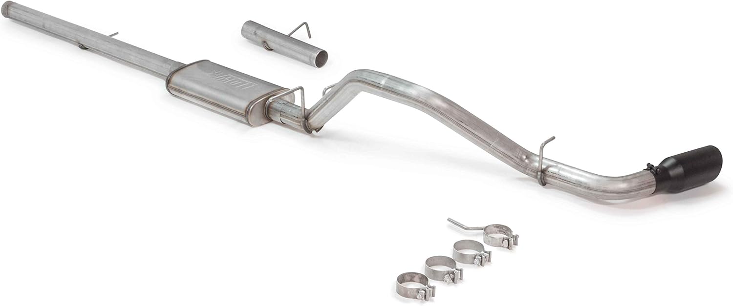 Flowmaster 717874 FlowFX Cat-Back Exhaust Kit 3 Inch Stainless Steel 4.5 Inch Black Ceramic Tip Compatible with 2009-2013 Chevy Silverado GMC Sierra 1500 4.8L 5.3L 2/4WD 143.5 157.5 Inch Wheelbases
