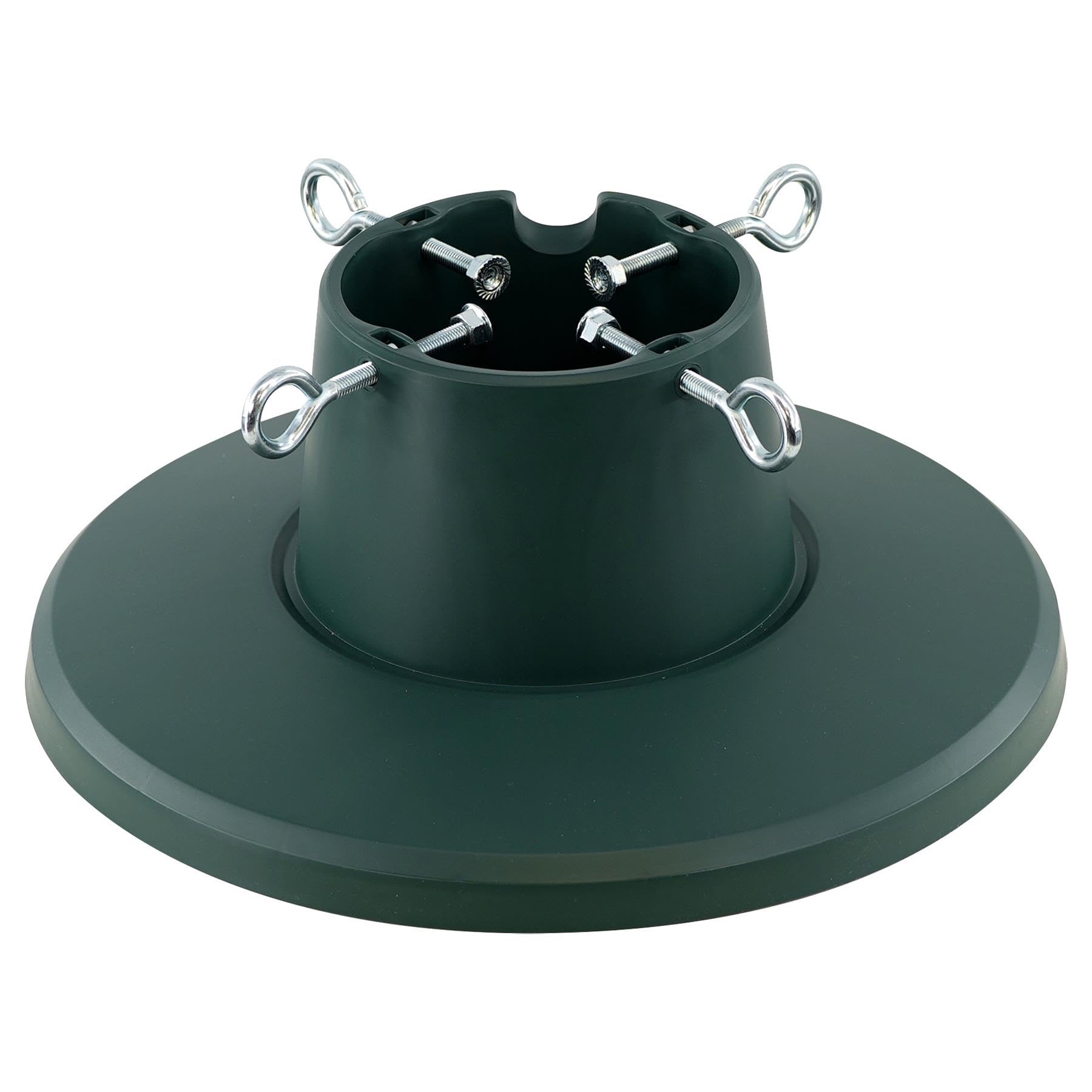 Mts Green Christmas Tree Stand For Real Trees - Sturdy And Durable Adjustable Trunk Base Diameter 3.5-10.5Cm, Max Xmas Tree Holder Height 2.1M, Water Tank 1.6L