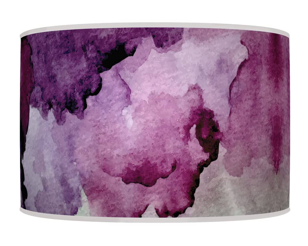 New Watercolour Lampshade Purple Plum Ceiling Light Drum Handmade Lamp Shade Floor Table or Ceiling Pendant Light Shade dz189 (35cm(14")