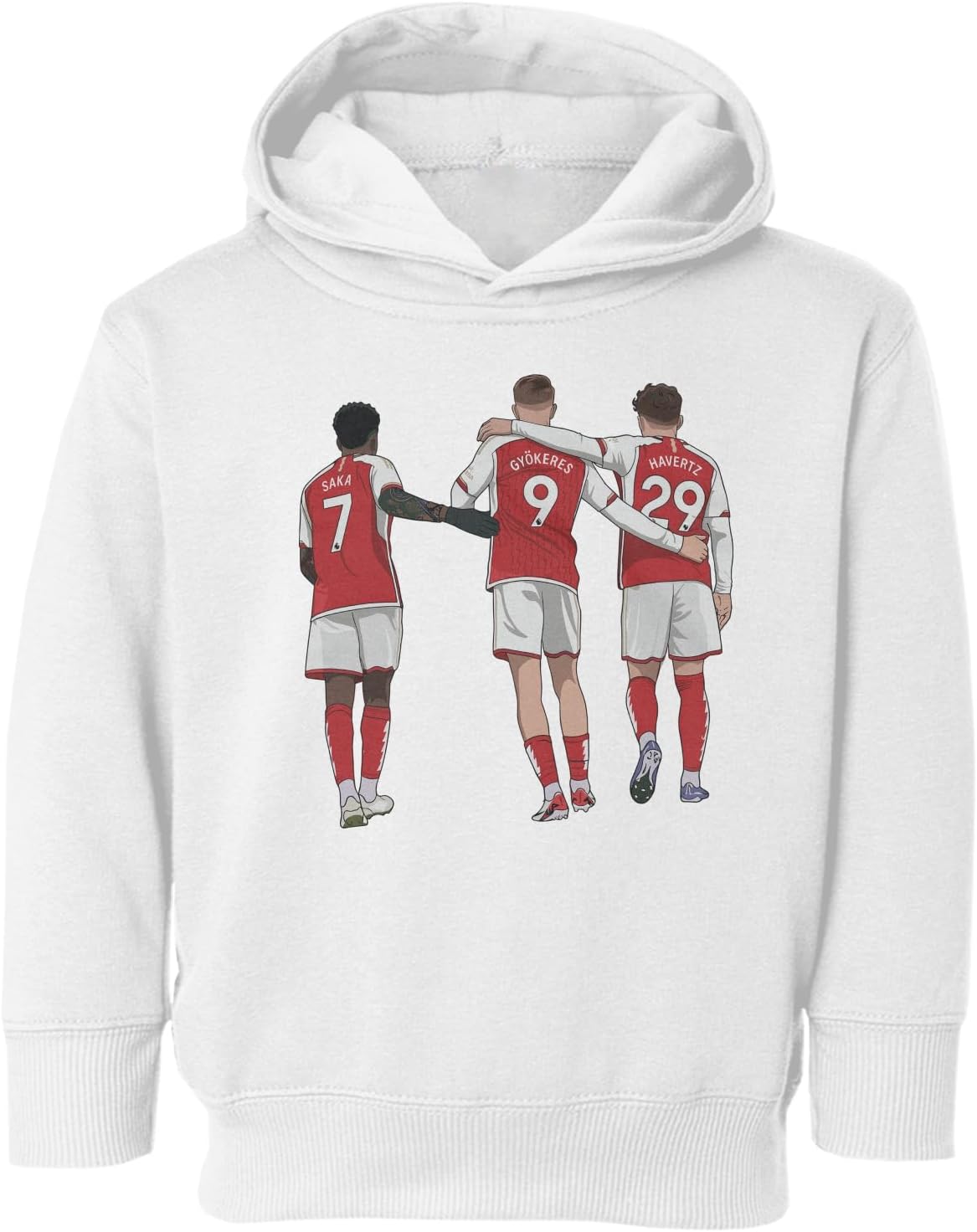 London Trio Gyokeres Saka Havertz Soccer Fans Toddler Hooded Sweatshirt