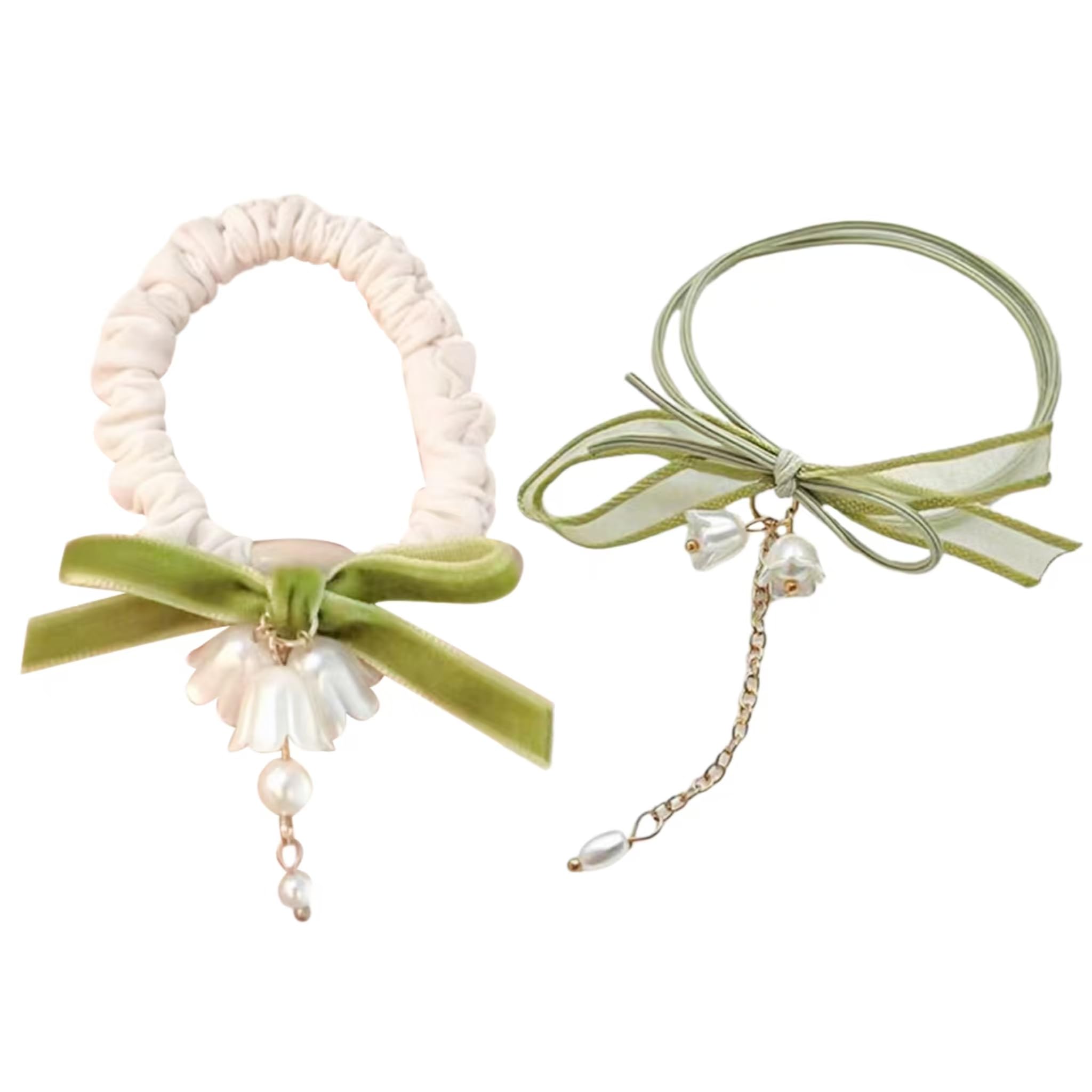 Amazon.co.jp: スズランの花 大腸シュシュ ゴム筋 かわいい スズラン本