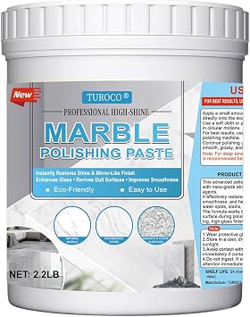 Marble Polish & Shine Restorer for Countertops, Granite & Quartz Cleaner, Stone Polishing Paste for Natural & Engineered Surfaces, Restore Gloss & Smooth Finish, Stone Care 2.2LB