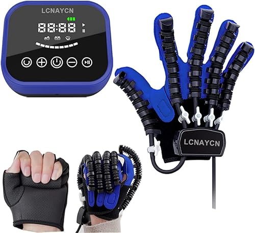 Miniatura 1 de Guantes de robot de rehabilitación de manos, entrenador de hemiplejia cerebral, equipo de recuperación de carrera de mano, con cargador USB y ajuste