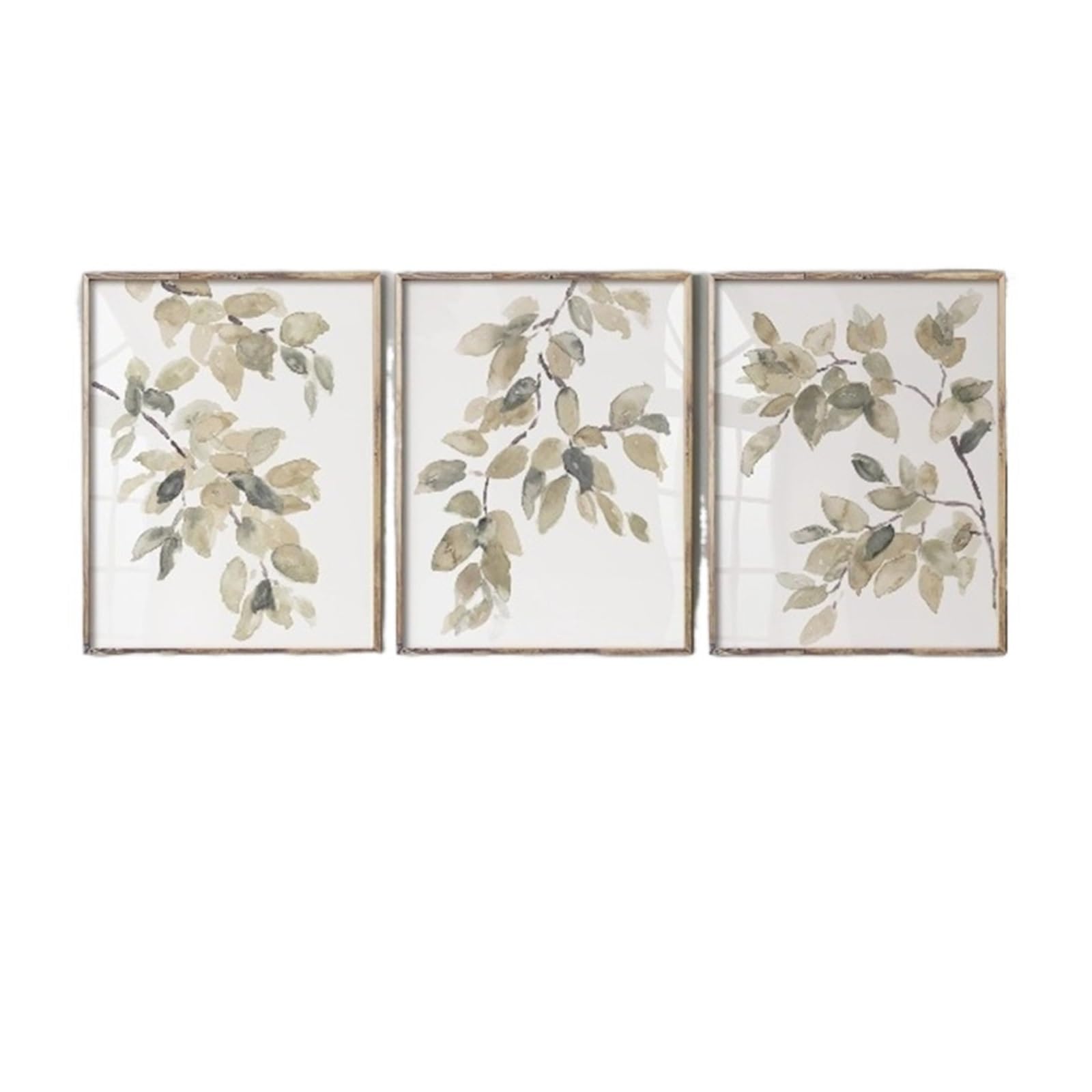 3pcs Tranquil Botanical Canvas Wall Mural Watercolor Sage And Green Leaves Art Poster Home Decor Painting