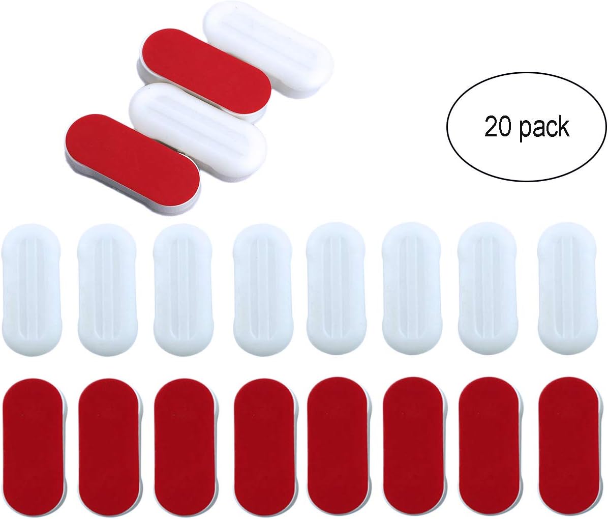 20 Pack Toilet Seat Bumpers Replacement Bumper Kit with Strong Adhesive Used for Home, hotel, Universal Seat Bumper Kit