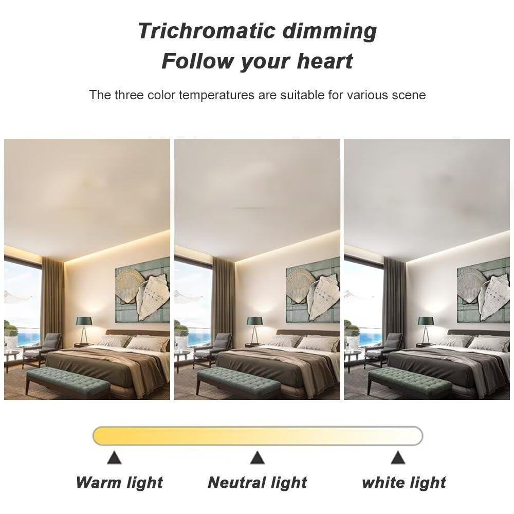 Plafon LED Techo Moderna, φ-60cm Redondo Luz de Techo Pantalla de Lámpara Acrílico, Protección Ocular de Espectro Completo Dimmable Negro Plafones para Dormitorio Cocina Salon Baño Pasillo