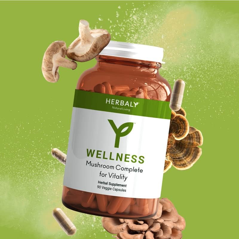 Miniatura 2 de HERBALY Cápsulas de hongos completos para Vitality Veg