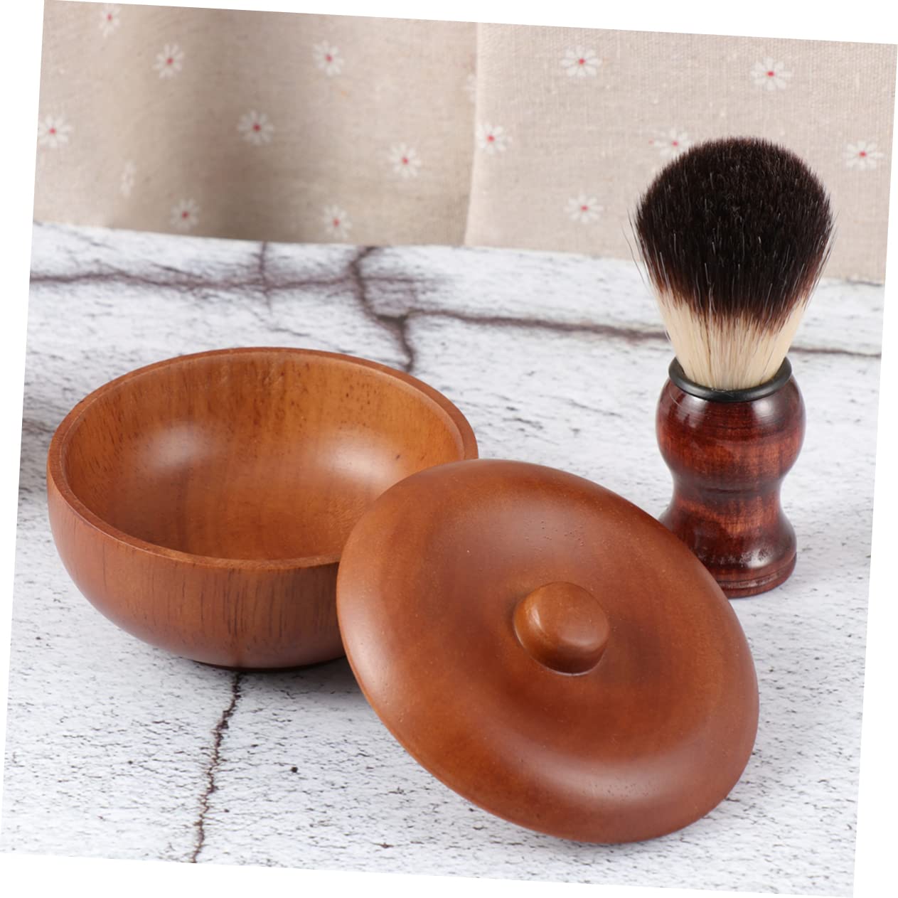 Rasierzeug Bartbürste für Männer, Nylon und Holz für Bartpflege