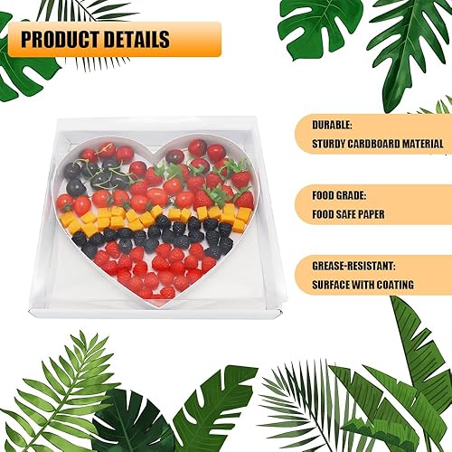 Miniatura 4 de 12" Carta de cartón rellenable Charcutería Regalo Cupcake Caja Con Cubierta Dulces Embalaje (corazón)