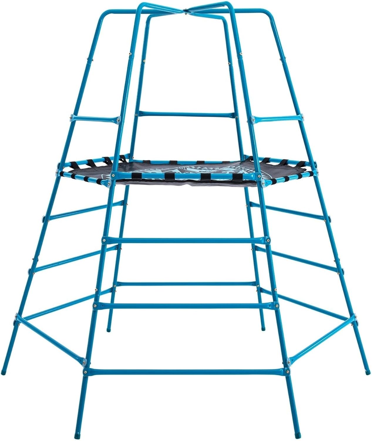 Blue Metal Climbing Set with Fort and Slide