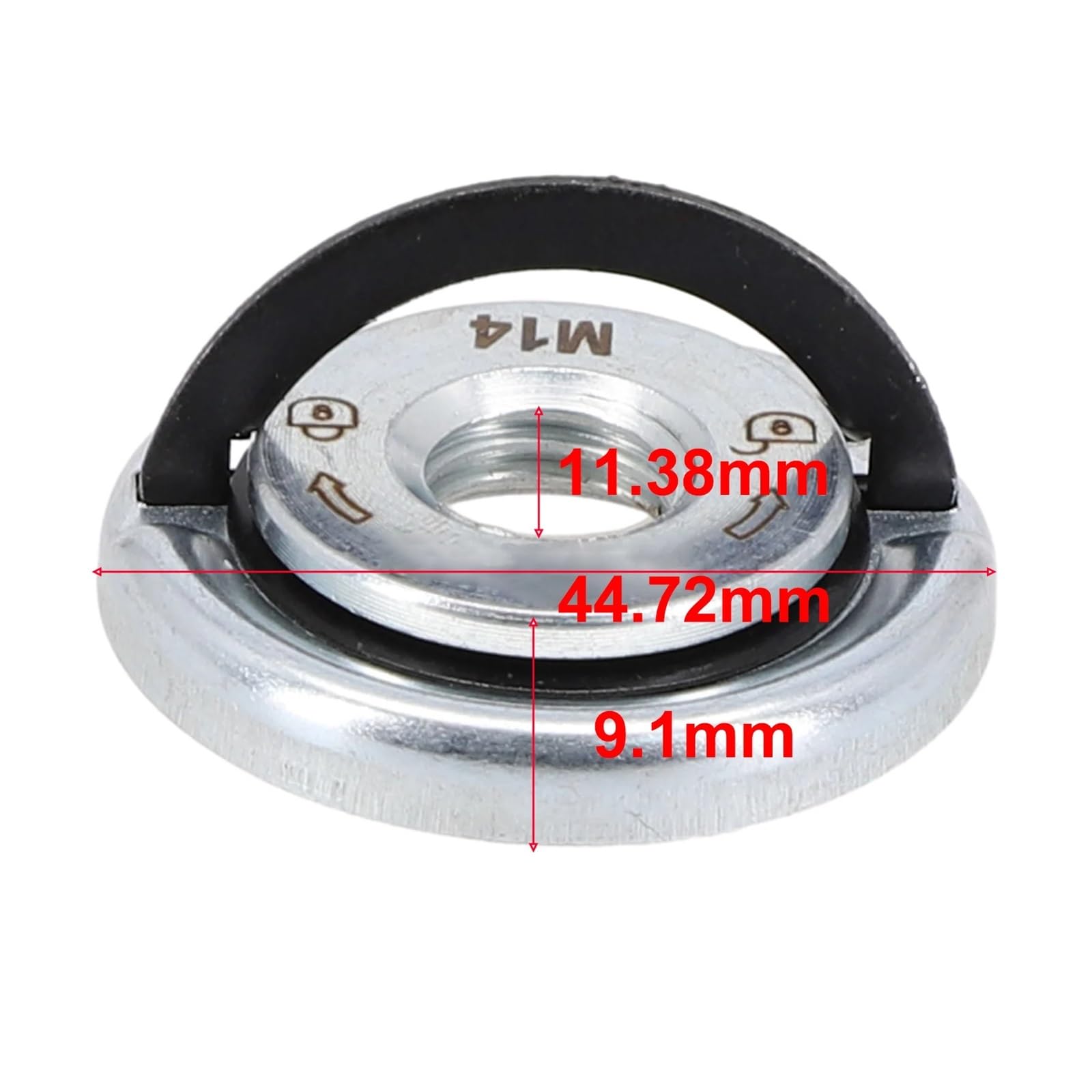 Amoladora de placa de presión autoblocante Universal M14, tuerca con reborde de liberación rápida, herramientas de mandril eléctrico, amoladora angular de rosca