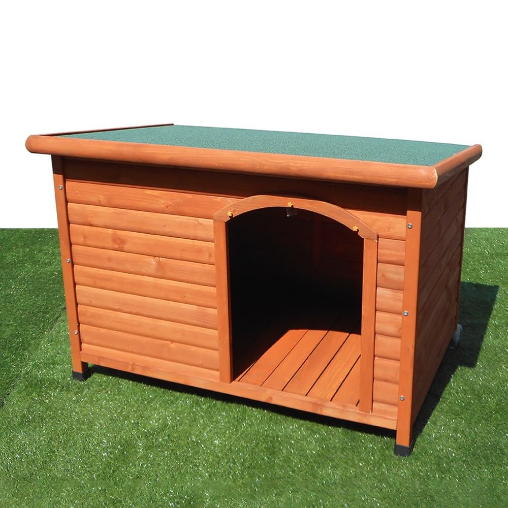Amazon | アークランズ 犬小屋 片屋根木製犬舎 Lサイズ 屋外 中型