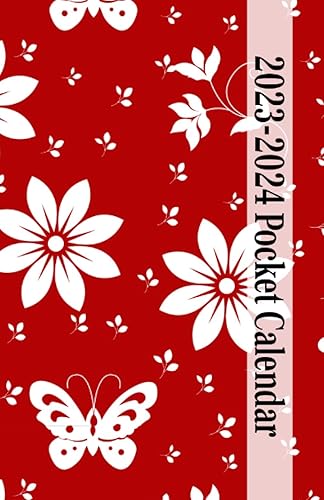 2023-2024 Pocket Calendar: Butterfly and Flower Cover | Two year Monthly Calendar Planner January 2023 to December 2024-24 Months-For Pocket Academic Agenda Schedule (Purse Pocket Planner 2023-2024)