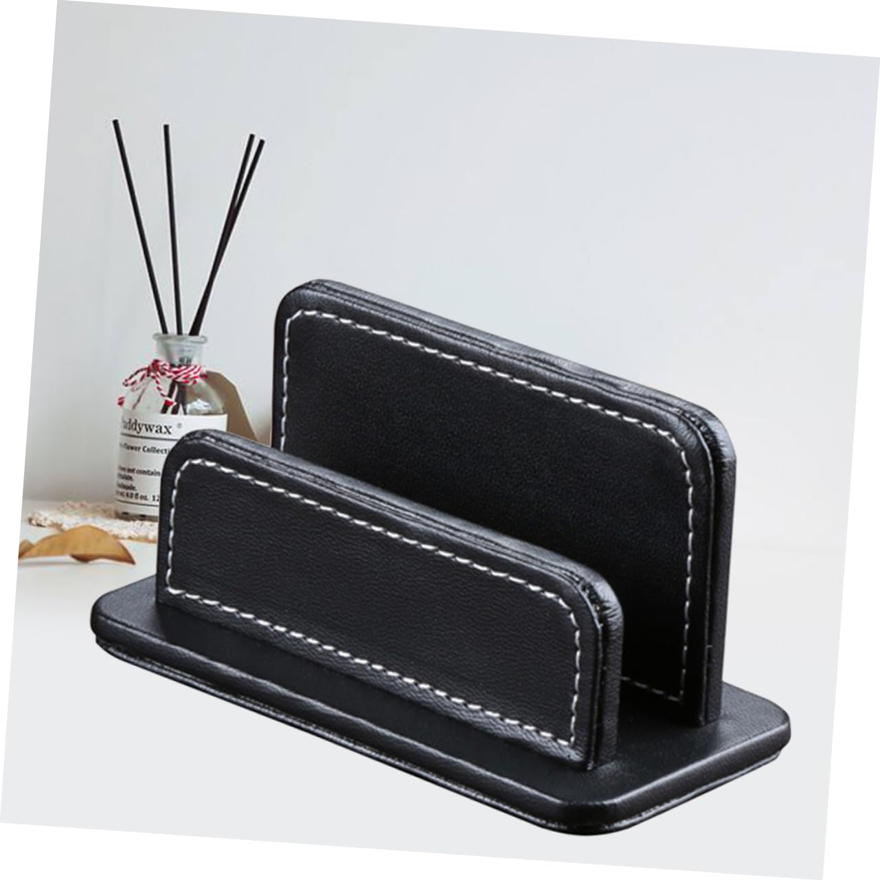 Ciieeo 3 Piezas Tarjetero De Cuero Soporte De Mesa Para Tarjetas De Visita Accesorios De Mesa De Oficina Soporte Para Tarjetas De Visita Tarjetero De Piel Tarjeta De Visita Papelería