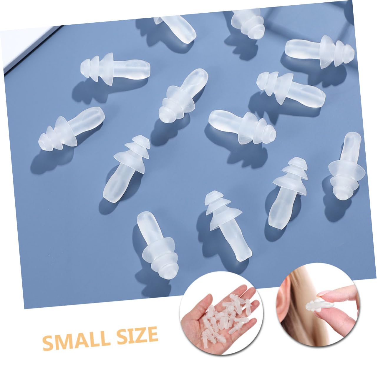 ULTECHNOVO 200pares Tapones De Silicona Transparentes Para Reducción De Ruido Reutilizables Protección Auditiva Para Estudio y Entornos Ruidosos