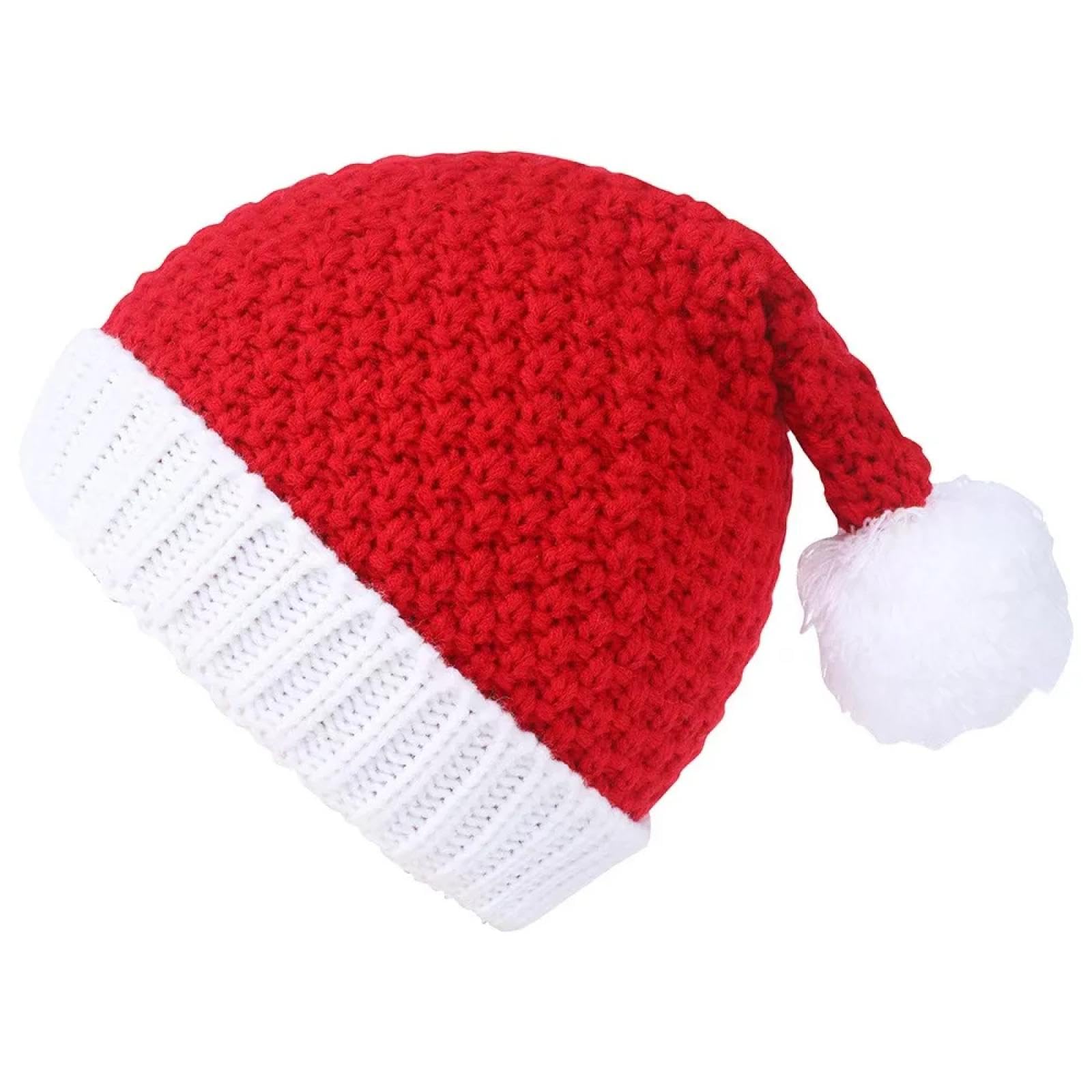Casquettes Bonnets Chapeaux Bonnet Tricoté Bonnet Chapeau Chapeau De Père Noël Tricoté pour Adultes Et Enfants, Décoration De Noël, Fête du Nouvel an, Festival, Fournitures De Noël
