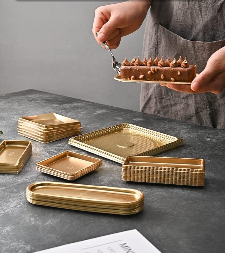 Miniatura 8 de Mini tableros cuadrados para tartas de 2.6 pulgadas, 100 piezas, cartón desechable de mousse dorado con base recubierta a prueba de grasa, perfecto