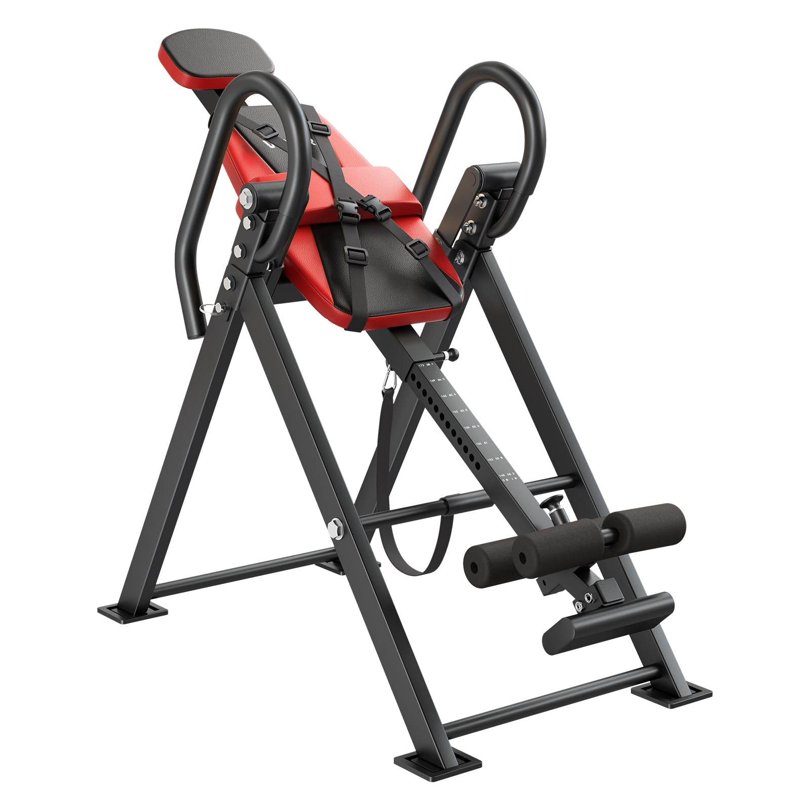 VEVOR Tavolo ad Inversione Fitness, Panca ad Inversione Carico Max 136 kg Pieghevole, Attrezzatura per Decompressione di Collo Schiena da Palestra Sviluppo Muscolare, Stretching, Cinghia Regolabile