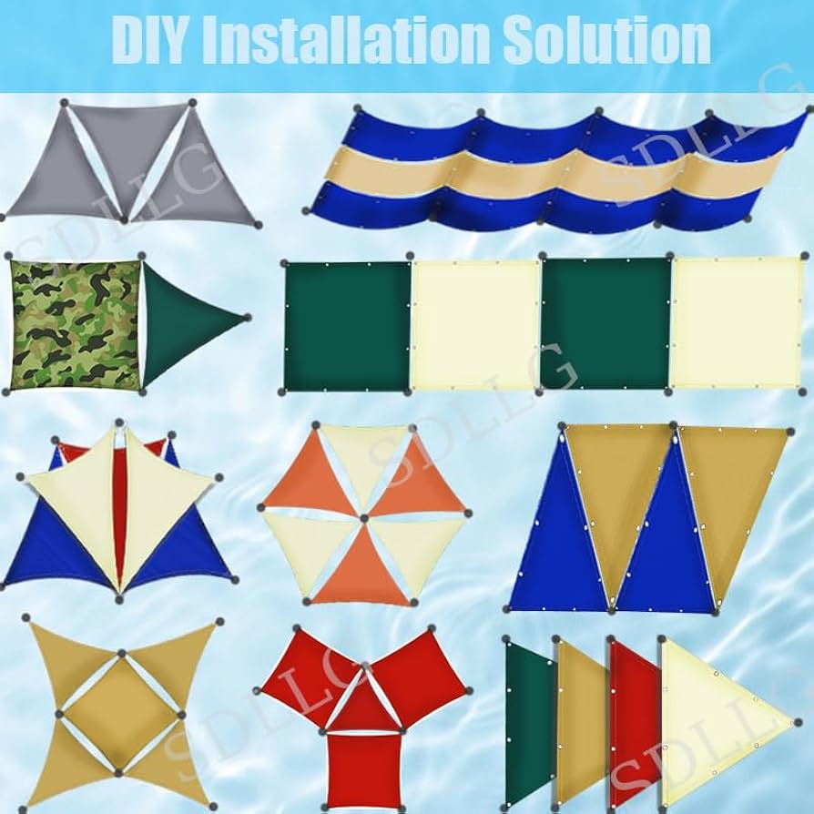 SDLLG Sun Shade Sail With Eyelets Rectangle Ade Of Oxford Fabric 180g