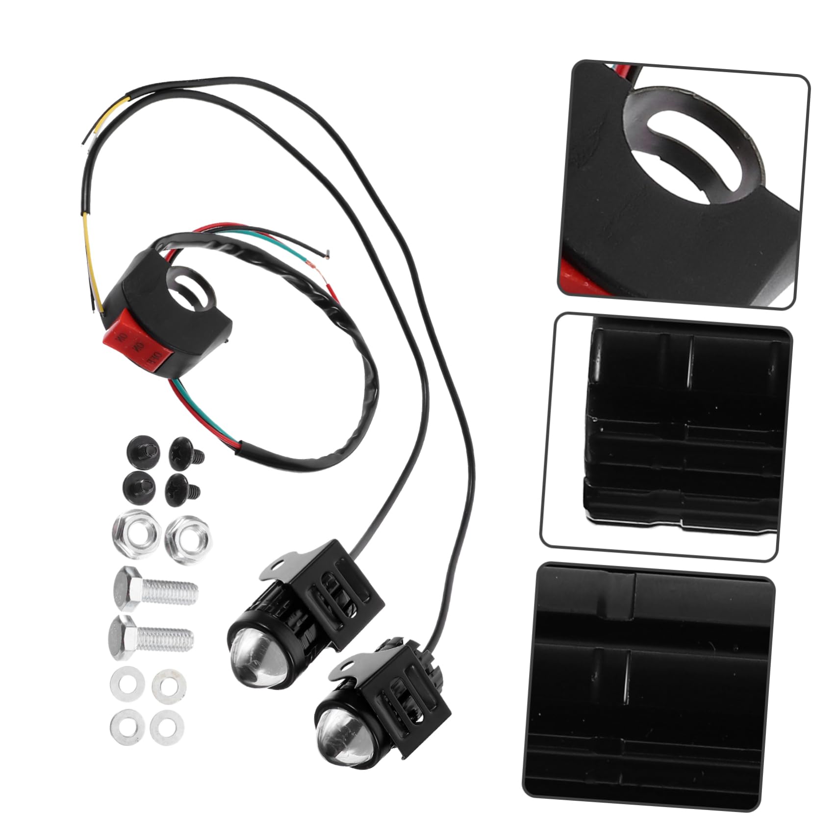 5ensembles Phare LED Étanche pour Feu avec Double Couleur pour Conduite De Nuit Kit Complet avec Et Design