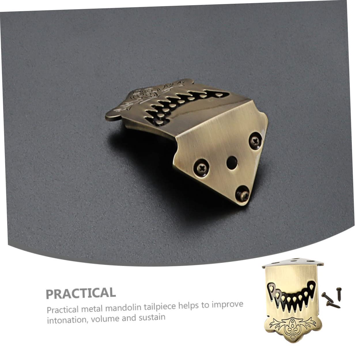 TOYANDONA 5kawałki Mandolin Tailpiece String Stylowy Akcesorium Do Mandoliny Poprawiający Lekki i Łatwy Instalacji Unikalny Wzór Kolorze Mosiądzu