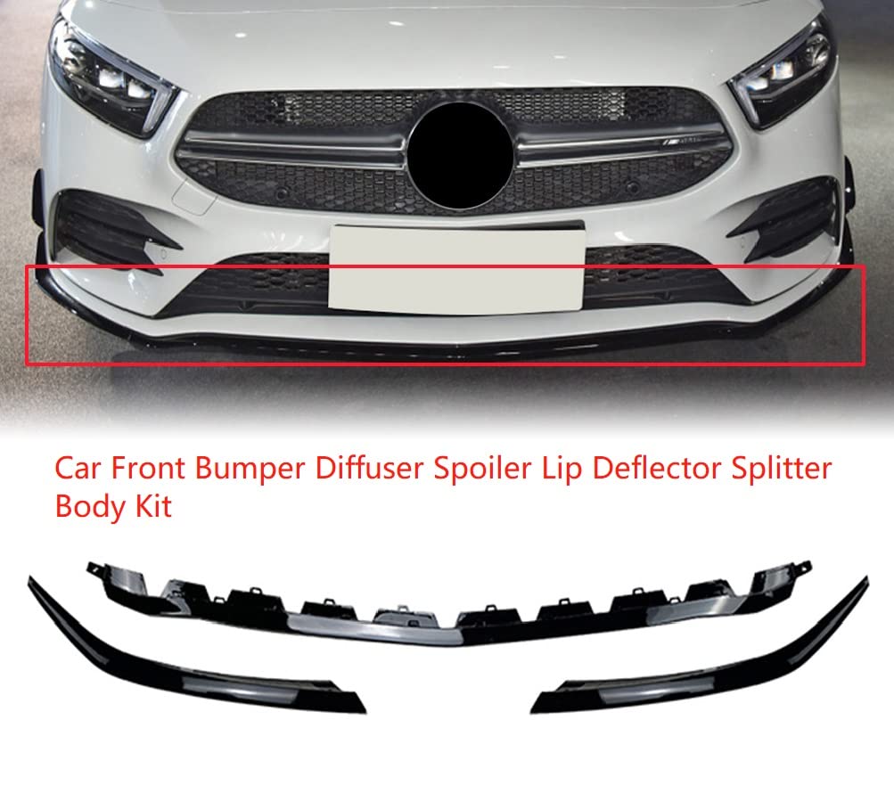 Dla Mercedesa Dla Benz Klasy A A35 AMG W177 A177 A180 A200 A220 Samochód ABS Dyfuzor Przedniego Zderzaka Podbródek Spoiler Lip Splitter Body Kit Wykończenia