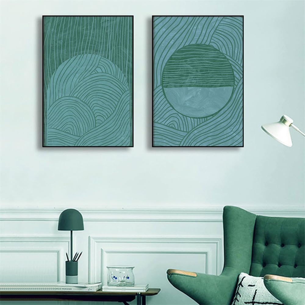 WBYZAC 2 Pieces-Canvas Print Painting Abstract Stripe Pattern Modern Fashion Style Living Room Dining Room Porch Office Bedroom Table Decoration-50 * 70cm (No Frame)