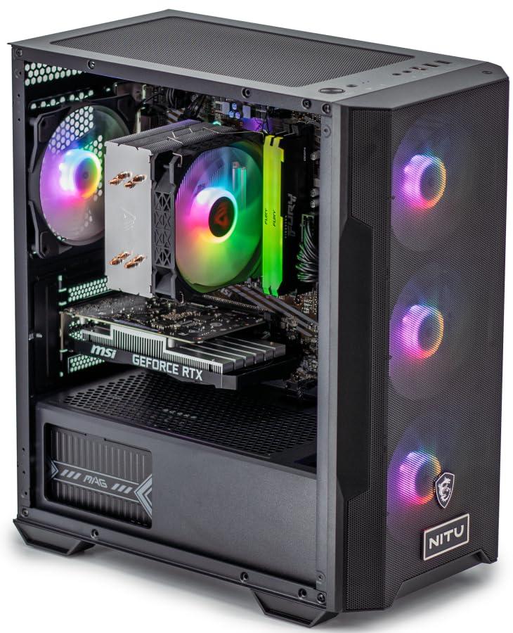 BALTIC DATA NITU Gaming PC | AMD Ryzen 5-5500 + RTX 3050 6 GB | 16 GB RAM | SSD NVMe 500 GB | Windows 11 Home | PC Gamer 1080p Raytracing | 650W Bronze | Unità Centrale ad Alte Prestazioni