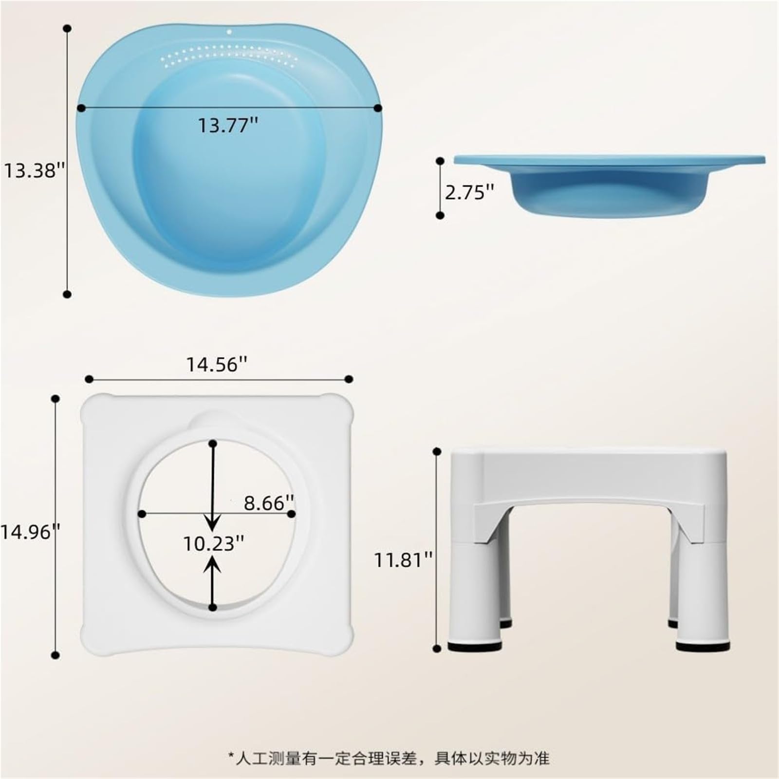 Sitz, vasca da bagno per la cura post-parto, bacino resistente con sciacquone manuale, bidet universale per alleviare emorroidi e infiammazioni perineali
