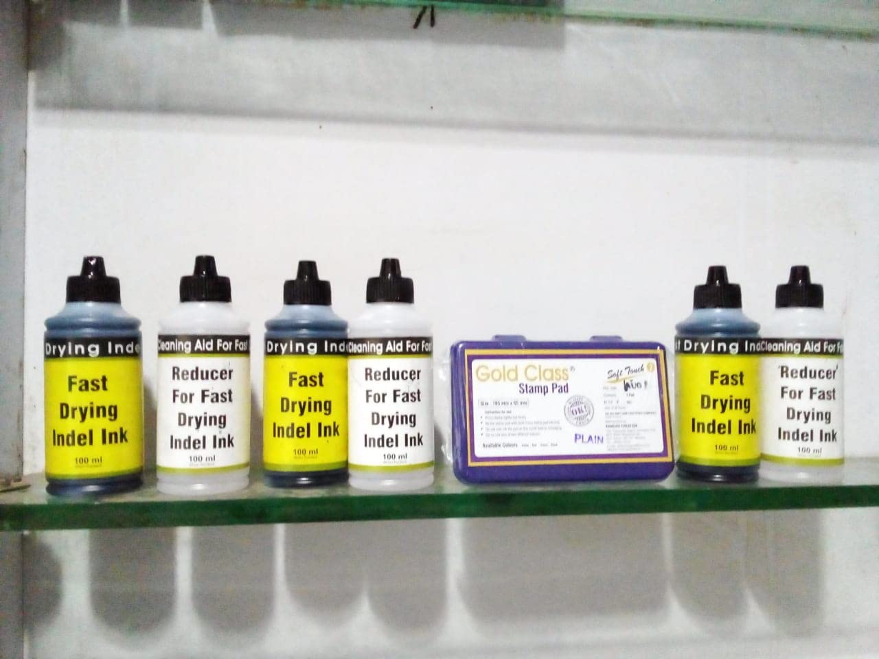 Gold Class Fast Drying/Anti Freeze/Batch Coding Ink Black with Thinner/Reducer (Pack of Ink & thinner Bottles). Professional Acrylic Ink 1-oz jar, Carbon Black with 1 PAD (100 ML Set 3)