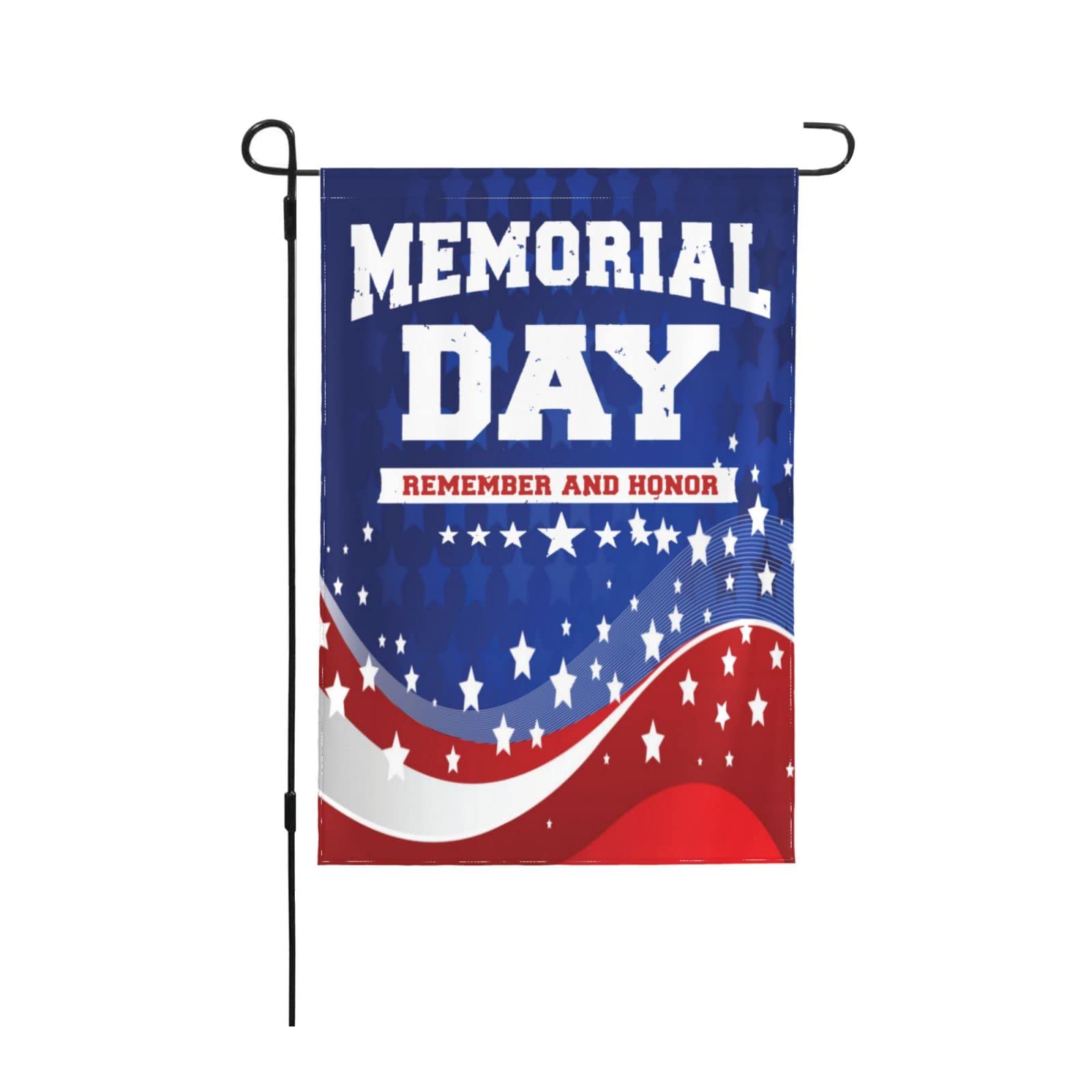 Memorial Day Patriotic Garden Flag Double Sided Land Of The Free Because Of The Brave Independence Day 4th Of July Yard Outdoor Outside Holiday Decoration 12.5"X18"