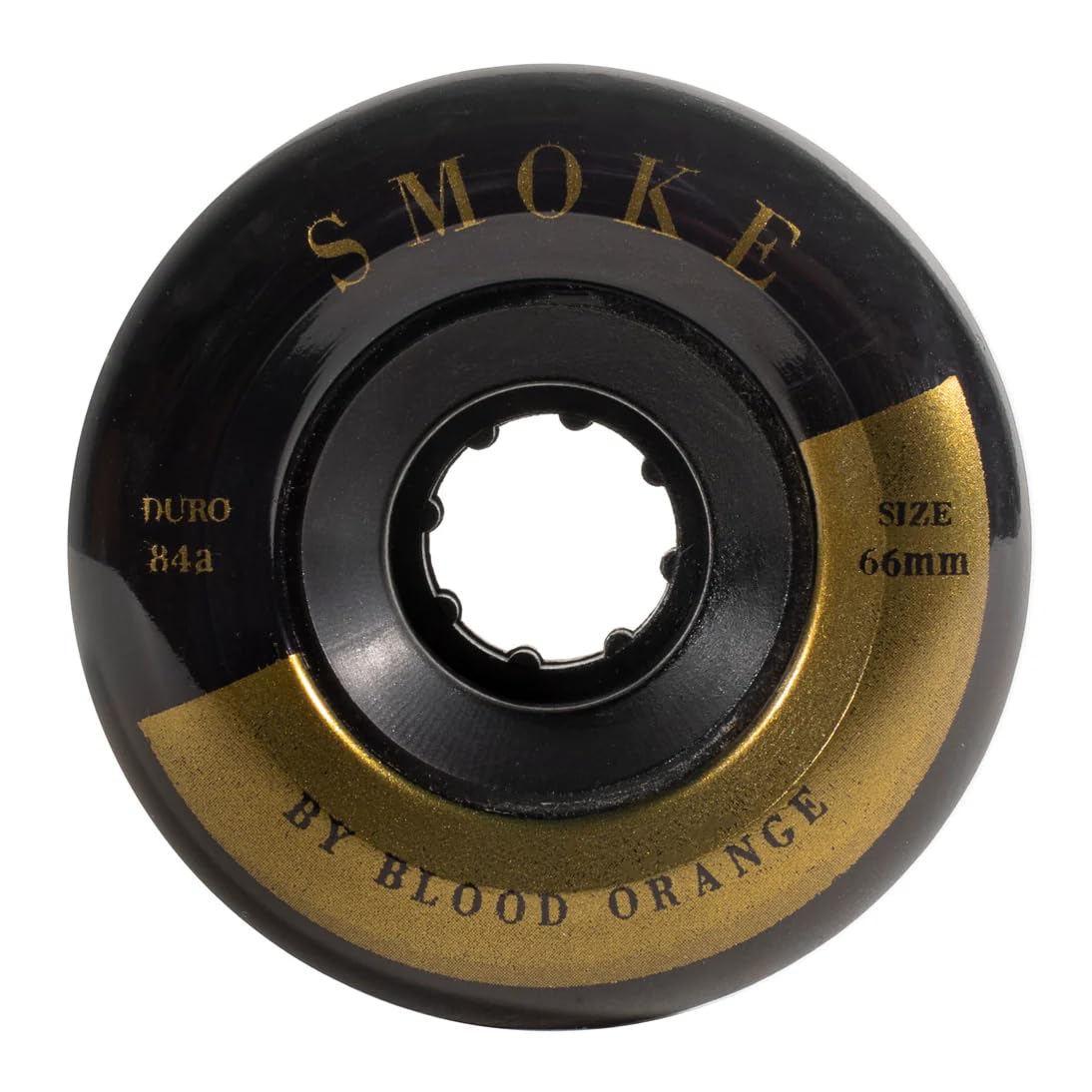 Blood Orange Smoke Black/Gold Skateboard Wheels - 66mm 84a (Set of 4)