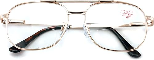 Miniatura 2 de Bifocal - Gafas de lectura de lágrima de metal con bisagra de resorte de lente grande, lente transparente